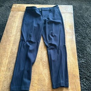 Navy blue pin stripped pants